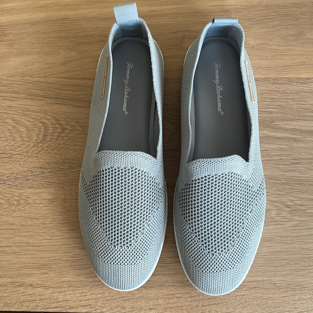 TOMMY BAHAMA GREY CASUAL MESH SLIP-ON FLATS Size 9 - Picture 5 of 16